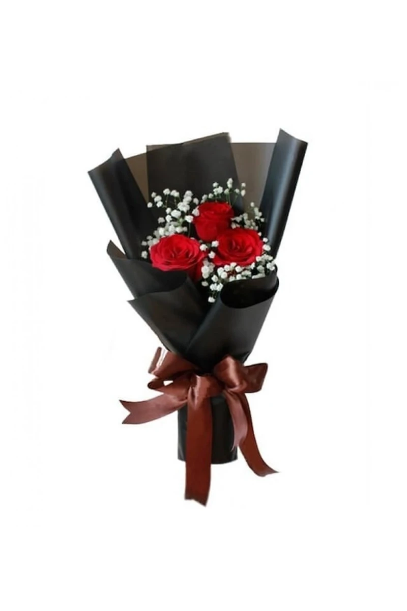 3 Adet kırmızı gül