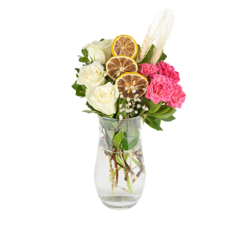 Pembe ve beyaz ithal güller