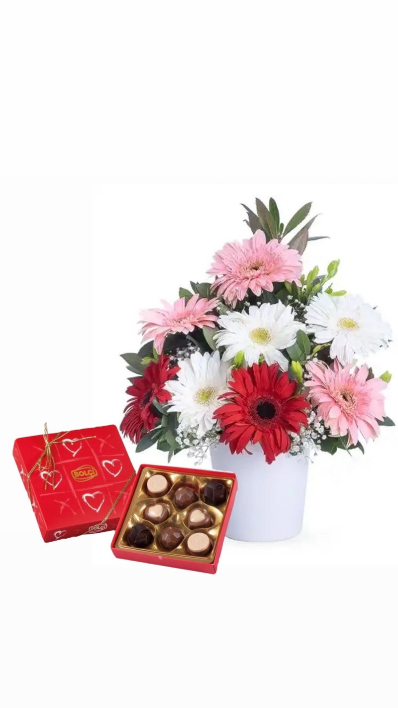 Seramikte Gerberalar ve Love Çikolata