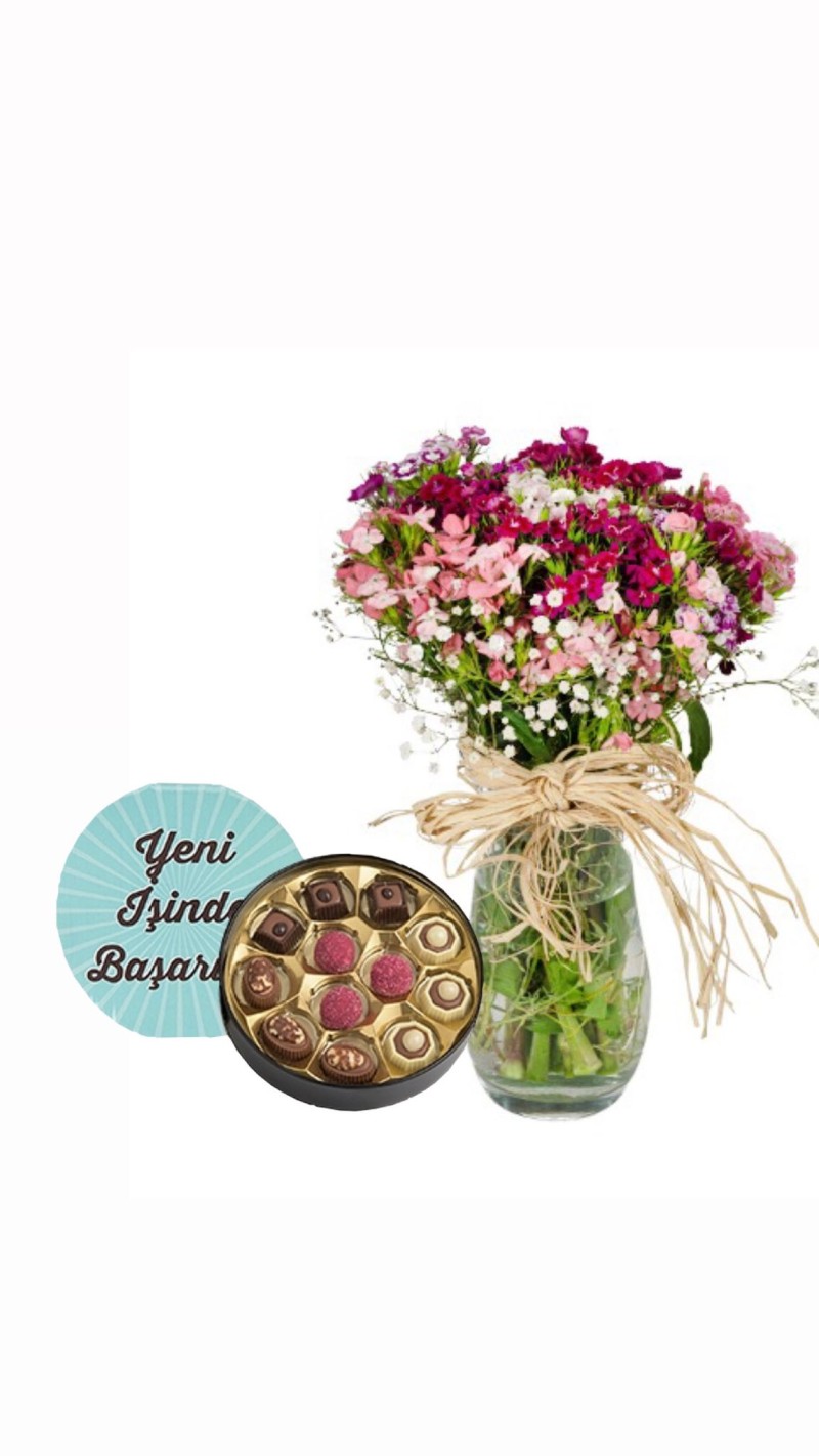 Renkli Hüsnü Yusuflar & Yeni İş Tebrikli Çikolata