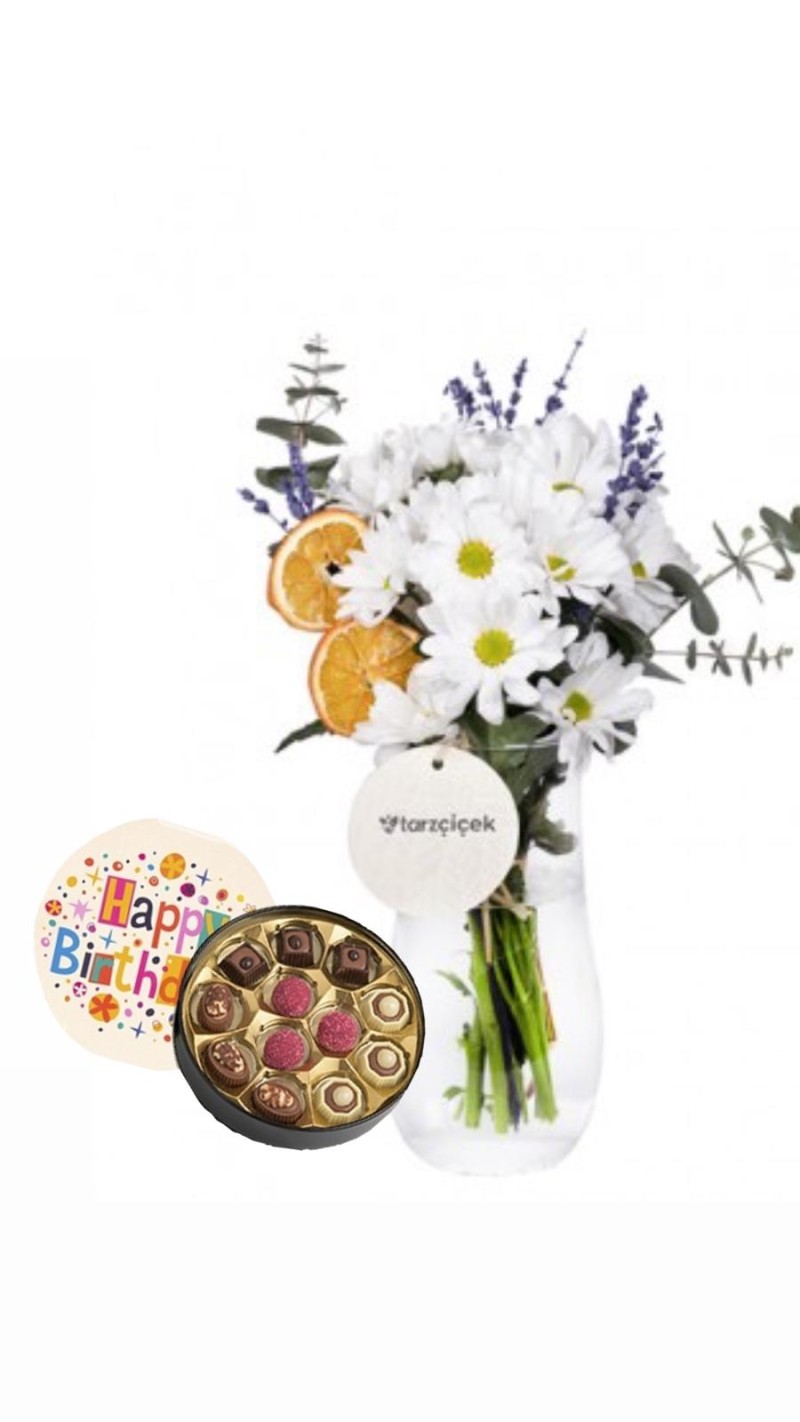  Papatyalar & Doğum Günü Temalı Çikolata