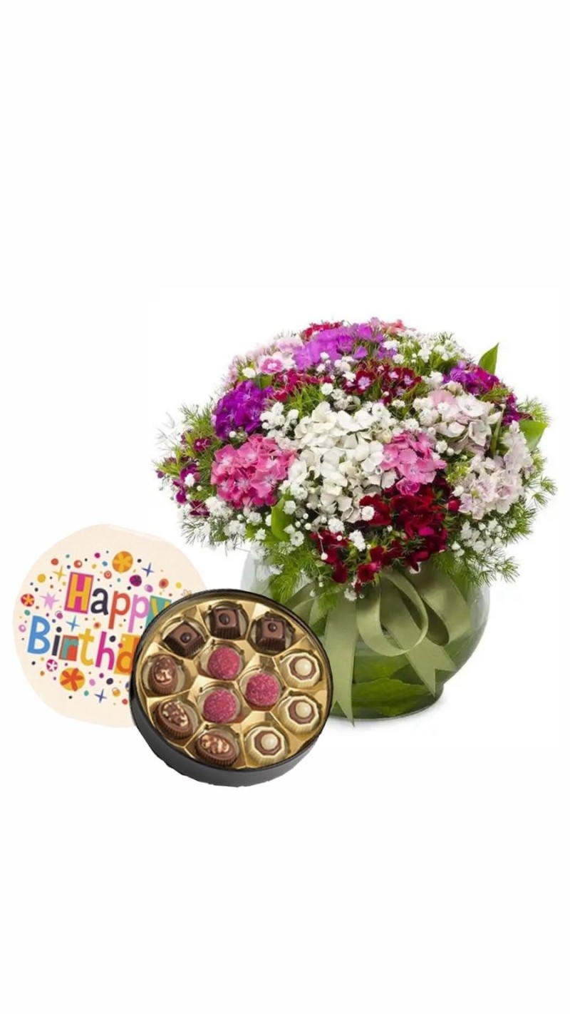 Fanusta Renkli Hüsnü Yusuflar & Doğum Günü Temalı Çikolata